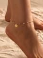 thumb Stainless steel Imitation Pearl Letter Minimalist Anklet 0