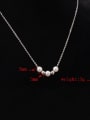 thumb Titanium Imitation Pearl White Necklace 2