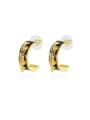 thumb Brass Chain  Tassel Vintage Stud Earring 0