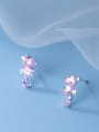 thumb 925 Sterling Silver Cubic Zirconia Seahorse Cute Stud Earring 1