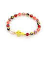 thumb Stainless steel Freshwater Pearl Multi Color Round Bohemia Stretch Bracelet 1