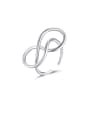thumb Sterling Silver exaggerated minimalist free size ring 0