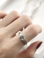 thumb 925 Sterling Silver Letter Minimalist Freee Size Midi Ring 1