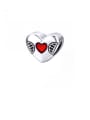 thumb 925 Sterling Silver With  White Gold Plated Minimalist Heart Pendants charms 1