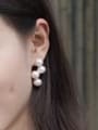 thumb Brass Imitation Pearl Irregular Minimalist Stud Earring 1