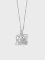 thumb 925 Sterling Silver Smooth Geometric Vintage Necklace 0