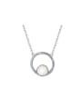 thumb 925 Sterling Silver Natural Stone Geometric Minimalist Necklace 2