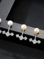 thumb 925 Sterling Silver Freshwater Pearl Multi Color Flower Trend Drop Earring 2