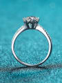 thumb Sterling Silver Moissanite  Dainty Solitaire Engagement Rings 2