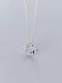 thumb 925 Sterling Silver Cubic Zirconia Simple geometric flower pendant Necklace 1