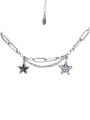 thumb 925 Sterling Silver Star Vintage Hollow Chain  Necklace 3