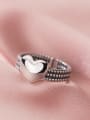 thumb 925 Sterling Silver Heart Vintage Stackable Ring 1