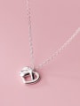 thumb 925 Sterling Silver  Hollow Heart Minimalist Pendant Necklace 3