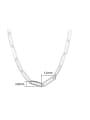 thumb 925 Sterling Silver  Minimalist Hollow Geometric  Chain Necklace 4