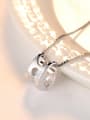 thumb 925 Sterling Silver  Fashion Simple Micro Inlay 3A Zircon Necklace 2
