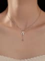 thumb 925 Sterling Silver Letter Minimalist Lariat Necklace 1