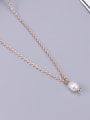 thumb Titanium Imitation Pearl White Necklace 0
