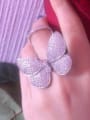 thumb Copper Cubic Zirconia Butterfly Luxury Free Size Band Ring 1