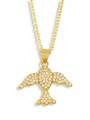 thumb Brass Cubic Zirconia Fish Vintage Necklace 2