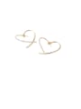 thumb Alloy With Imitation Gold Plated Simplistic Heart Drop Earrings 1