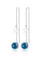 thumb 925 sterling silver simple synthetic blue crystal earline 0