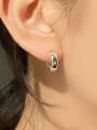 thumb 925 Sterling Silver Geometric Vintage Huggie Earring 3