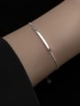 thumb 925 Sterling Silver Geometric Minimalist Link Bracelet 1