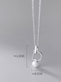 thumb 925 Sterling Silver Imitation Pearl Letter Minimalist Necklace 3