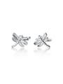 thumb 925 Sterling Silver Dragonfly Dainty Stud Earring 0