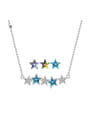 thumb 925 Sterling Silver Austrian Crystal Star Classic Necklace 0
