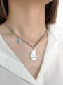 thumb Vintage Sterling Silver With Platinum Plated Simplistic Rabbit Power Necklaces 1