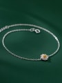 thumb 925 Sterling Silver Flower Minimalist Anklet 1