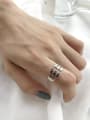 thumb 925 Sterling Silver Smooth Hexagon Minimalist Band Ring 2