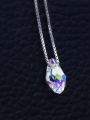 thumb 925 Sterling Silver  Austrian crystal shiny colorful pendant Necklace 2