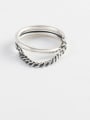 thumb 925 Sterling Silver Vintage Personalized double-layer chain tassel  Band Ring 1