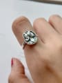 thumb 925 Sterling Silver Geometric Vintage Portrait Band Ring 1