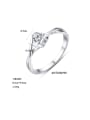 thumb 925 Sterling Silver Cubic Zirconia White Irregular Classic Band Ring 3