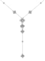 thumb 925 Sterling Silver Flower Minimalist Lariat Necklace 0
