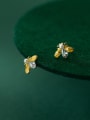 thumb 925 Sterling Silver Cubic Zirconia Bee Cute Stud Earring 1