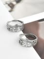 thumb Vintage Sterling Silver With Platinum Plated Fashion Irregular Free Size Rings 4