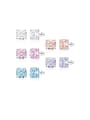 thumb 925 Sterling Silver Cubic Zirconia Flower Dainty Stud Earring 0