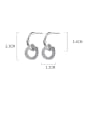 thumb 925 Sterling Silver Cubic Zirconia White Geometric Trend Hook Earring 3