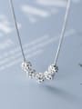 thumb 925 Sterling Silver Simple removable diamond pendant Necklace 2