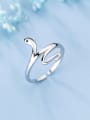 thumb 925 Sterling Silver Snake Minimalist  free size Ring 0