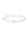 thumb 925 Sterling Silver Cute cattle Band Bangle 3