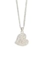 thumb 925 Sterling Silver Heart Vintage pendant Necklace 4