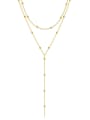 thumb Stainless steel Tassel Minimalist Lariat Necklace 0