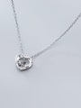 thumb 925 Sterling Silver Cubic Zirconia Simple hollow heart pendant  Necklace 0
