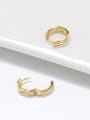 thumb 925 Sterling Silver Geometric Minimalist Huggie Earring 3
