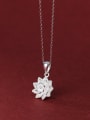 thumb 925 Sterling Silver Dainty Flower Pendant 0